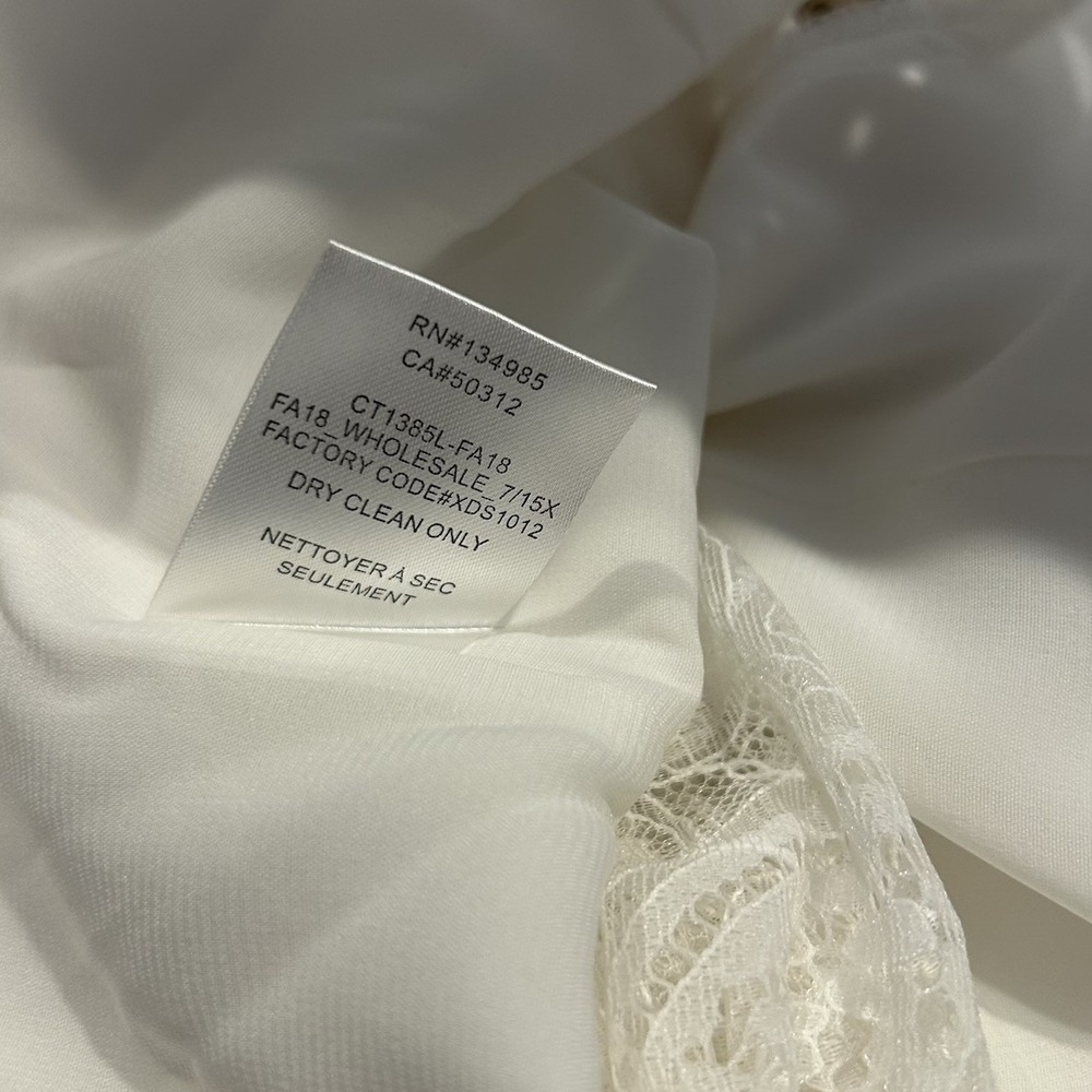 For Love And Lemons Corset Lace Long Sleeve‎ Blouse White Size XS - Picture 5 of 6